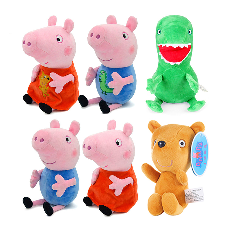 Dinosaur Figurine Set - Натуральная 19 см Свинья Пеппа, плюшевые