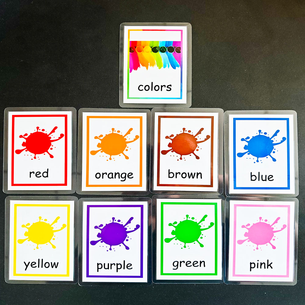 Educational Flash Card - Детские обучающие карты Монтессори, познавательные цвета,