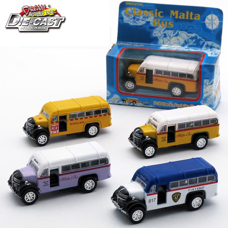 Kids Toys Malta - Литой классический мини-автобус Мальты масштаб 1/64,