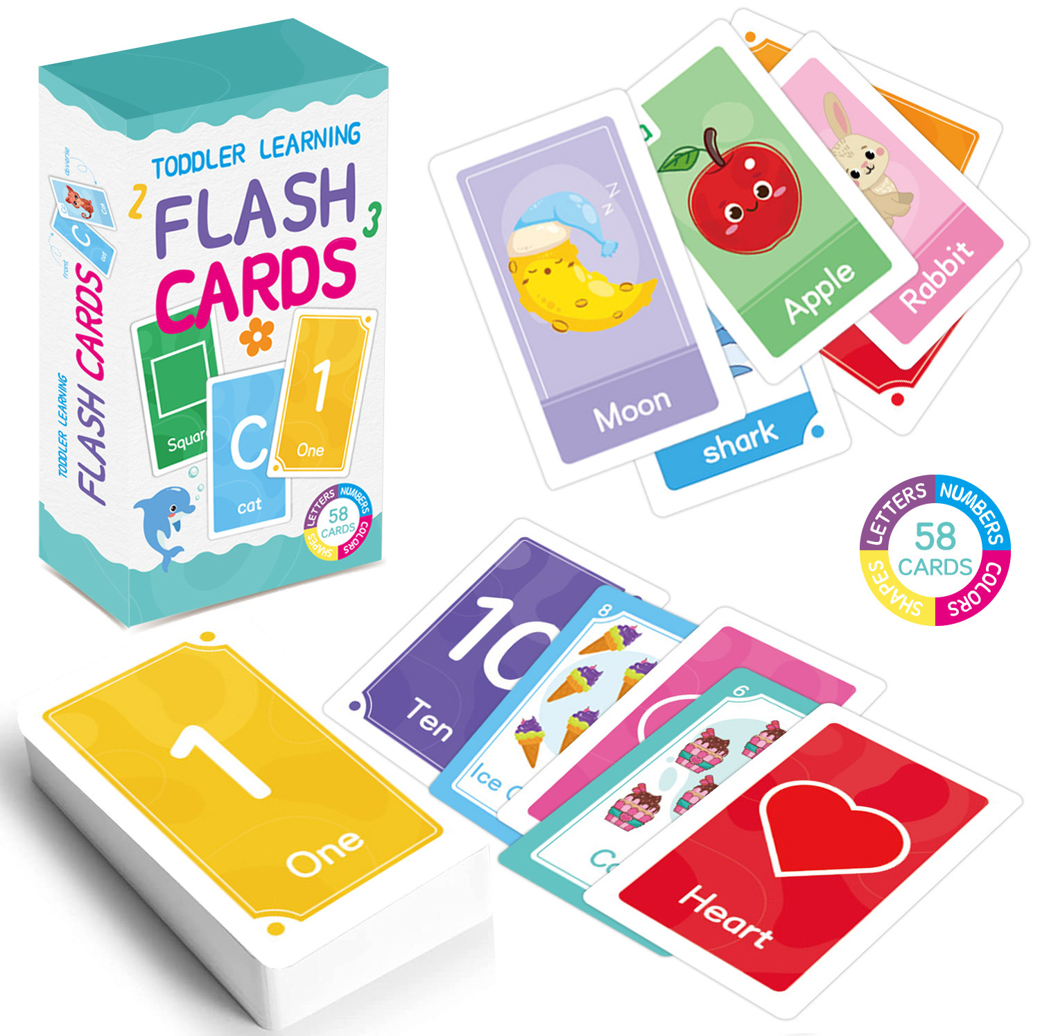58 шт. карточки с алфавитом AB – обзор и цена Educational Flash Card
