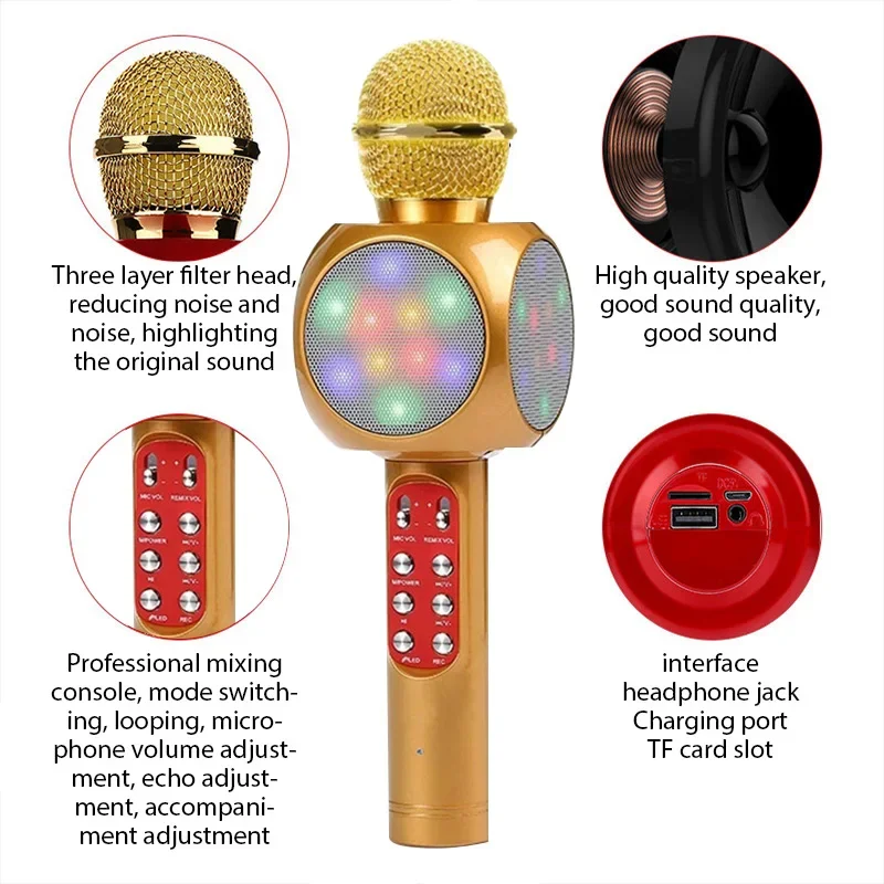 WS1816 Беспроводной детский ми – обзор и цена Kids Microphone Karaoke