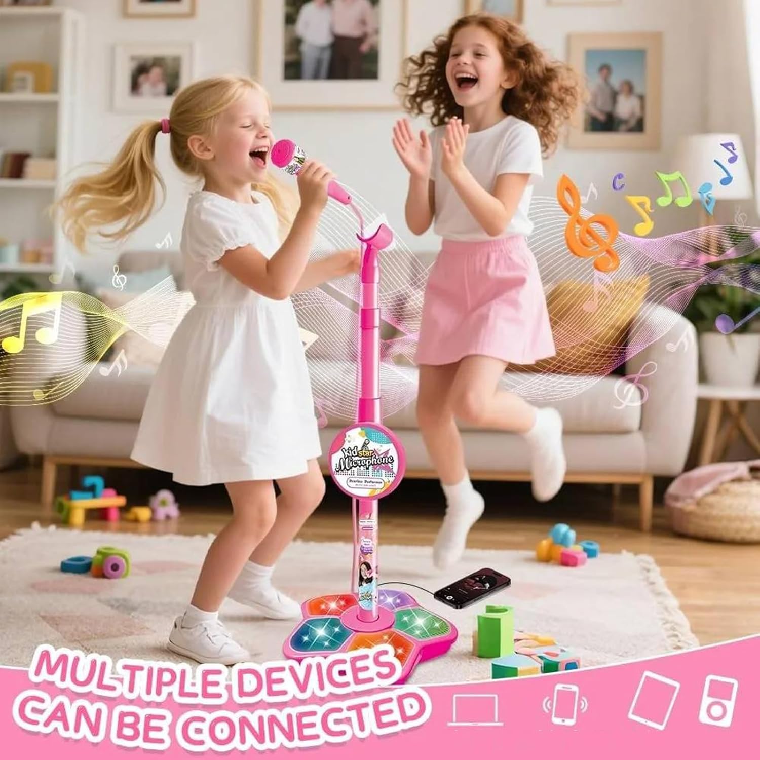Детская портативная подставка  – обзор и цена Kids Microphone Karaoke
