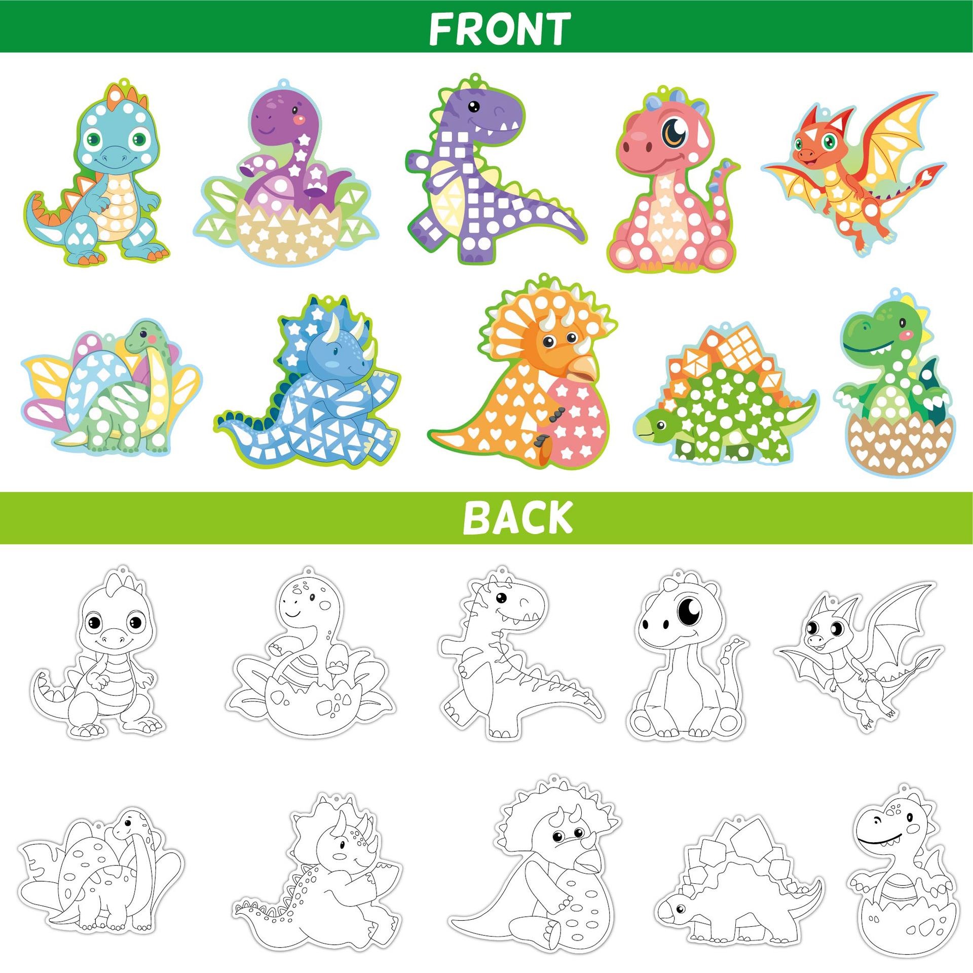 Набор мозаичных наклеек с тема – обзор и цена Dinosaur Figurine Set