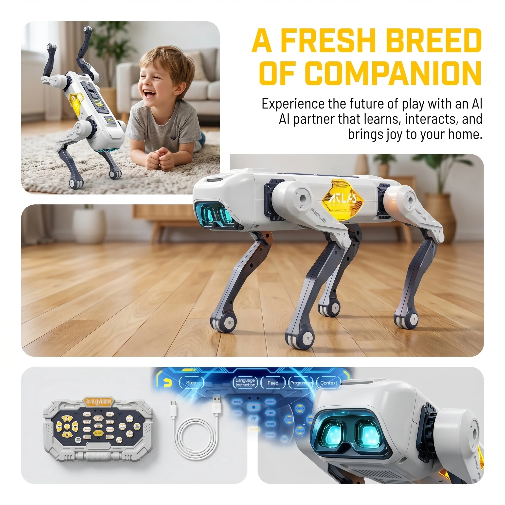 Умный робот-собака с ИИ, управ – обзор и цена Kids Toys Animal