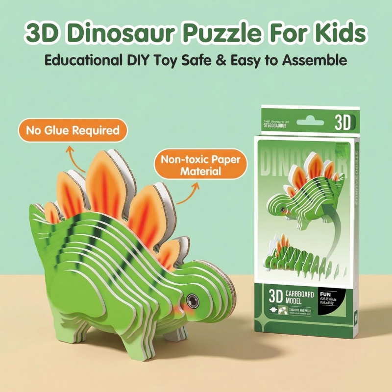 Набор из 4 3D-пазлов с динозав – обзор и цена Dinosaur Figurine Set